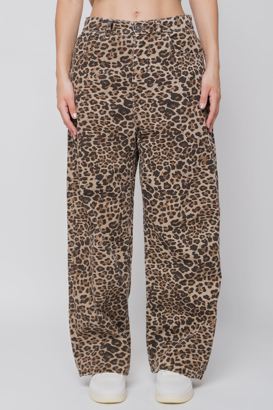 Loose Leopard Brown Trousers