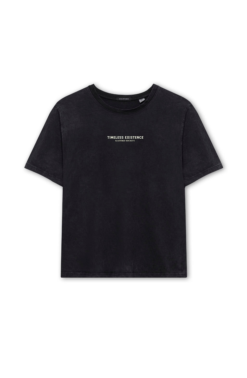 Gewaschenes Volcanic Symphony Black T-Shirt