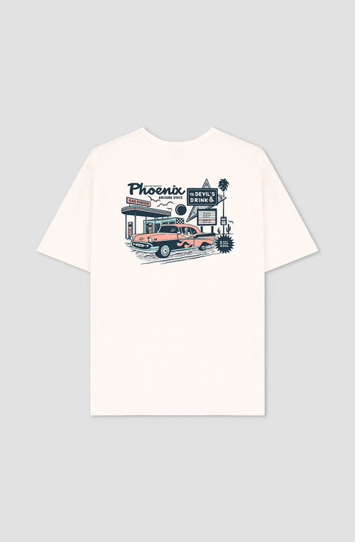 T-Shirt aus Bio-Baumwolle mit Aufschrift Gas Station