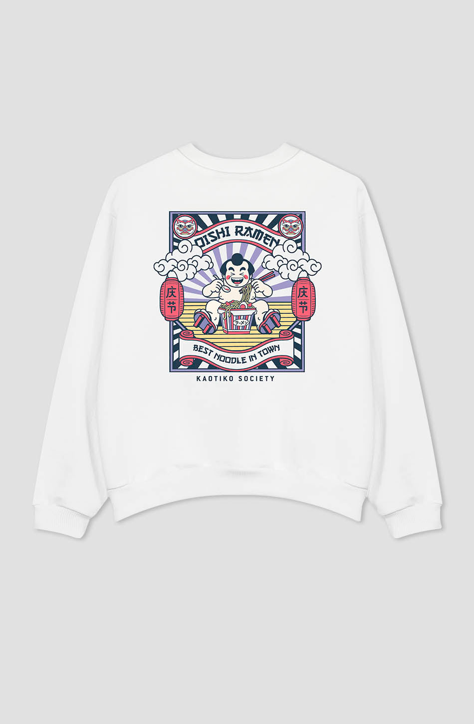 Organic Cotton Oishi Ramen White Sweatshirt