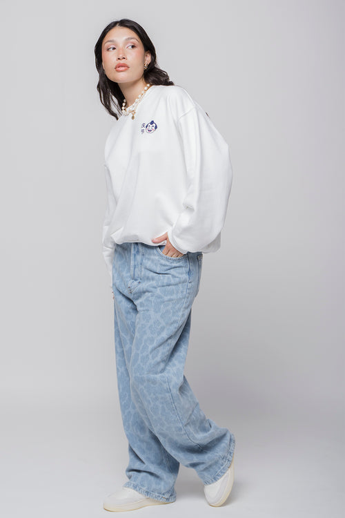 Organic Cotton Oishi Ramen White Sweatshirt