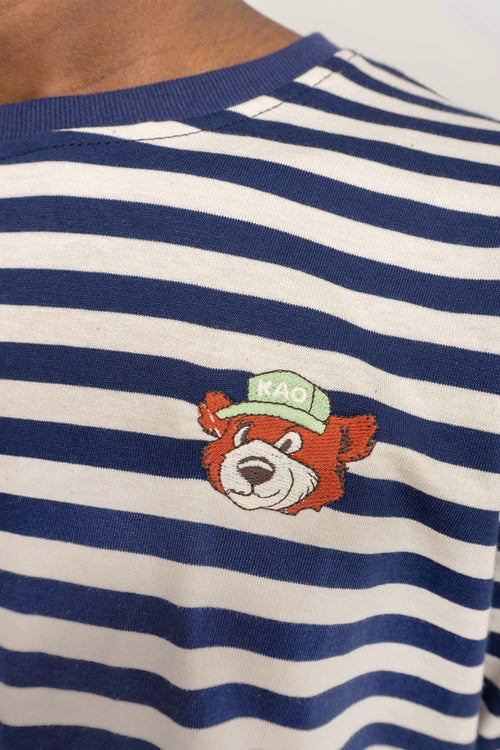 T-shirt ivoire Stripes Bear Navy