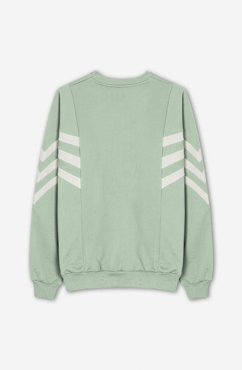 Sweatshirt Chad Fresh vert / ivoire