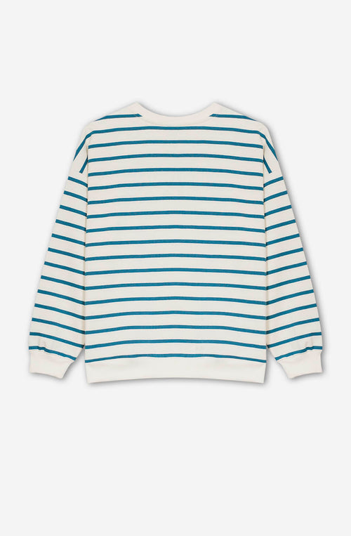 Sudadera Stripes Blue/ Ivory