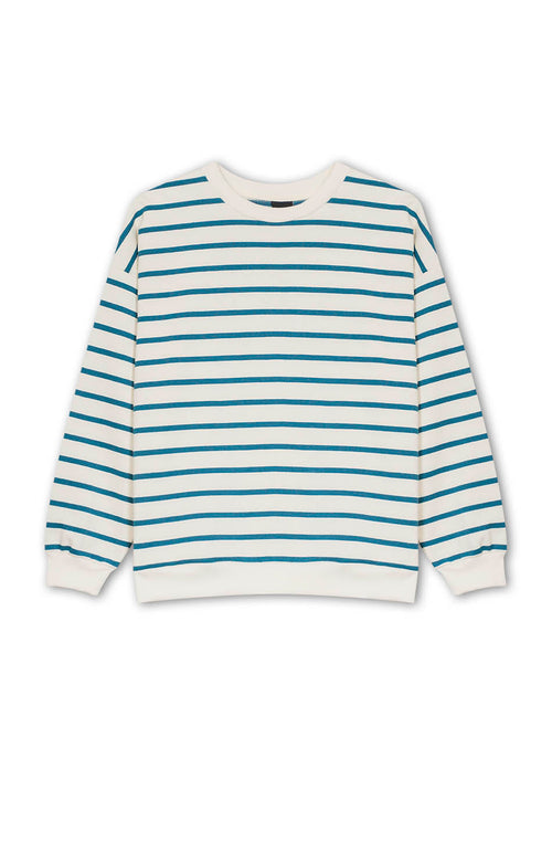 Sudadera Stripes Blue/ Ivory