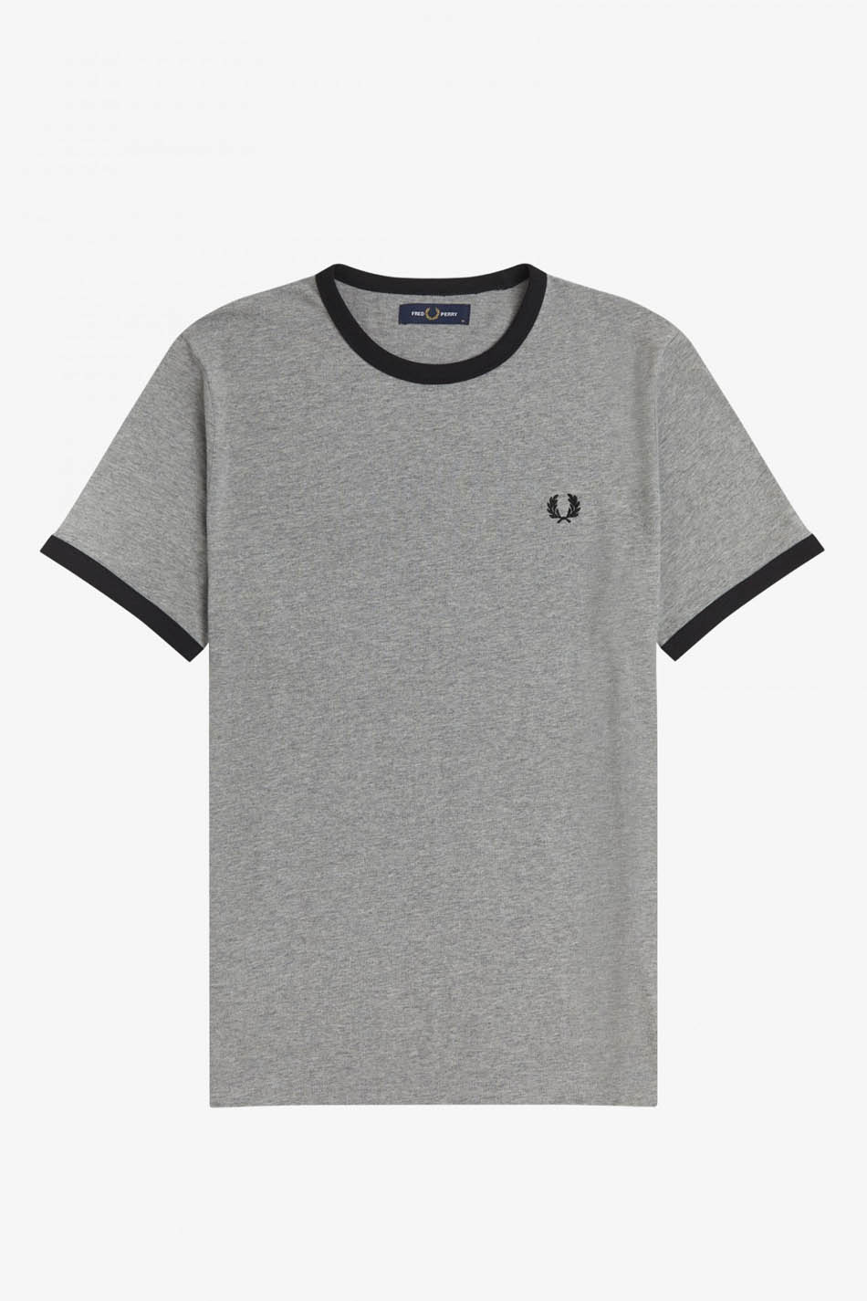 Grey / Black Fred Perry Ringer T-shirt