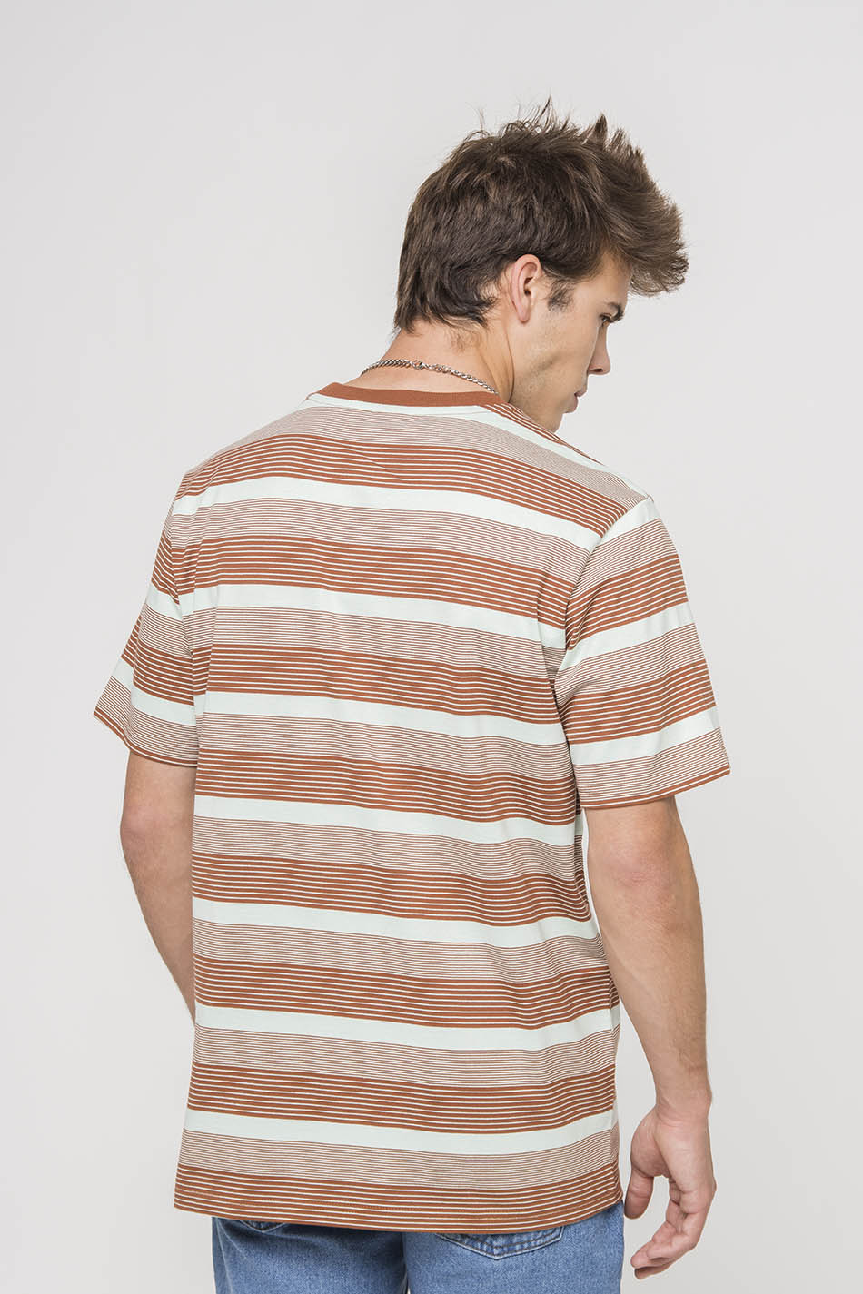 Huf with stripes Barkley Brown T-shirt