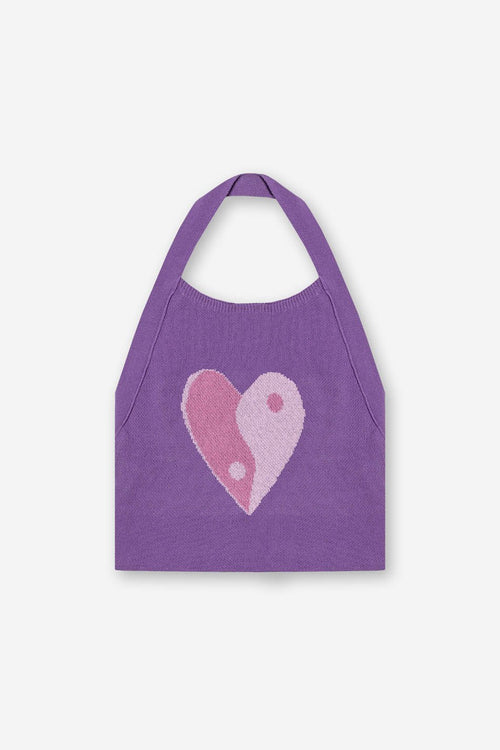 Purple Yin Yang Heart Top