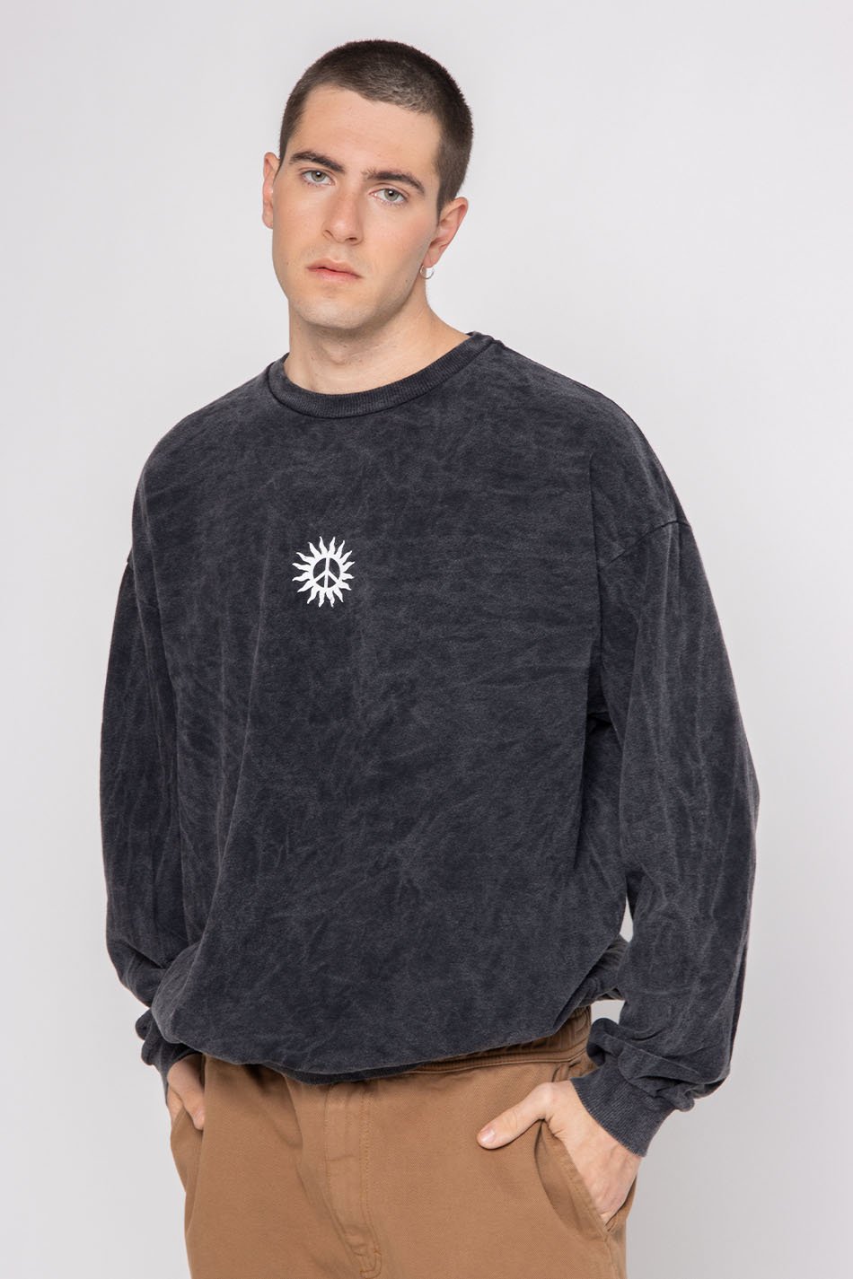 Black Celestial Disorder Washed Sweatshirt