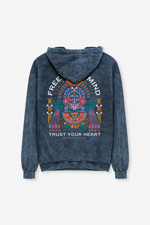 Sudadera Washed Free Your Mind Navy