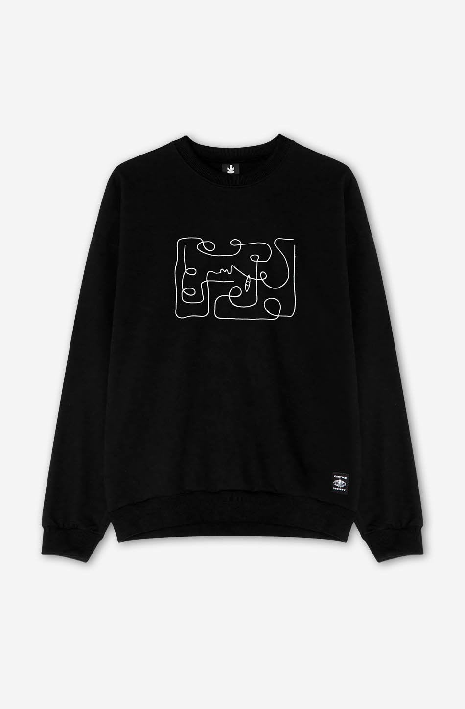 Sudadera Abstract Face Black