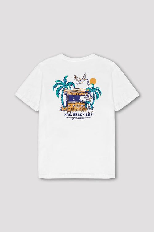 Washed Beach Bar White T-Shirt