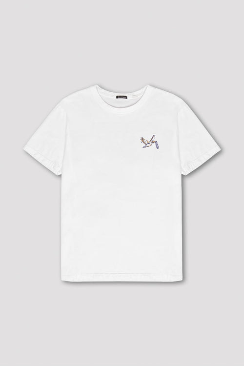 Tee-shirt Washed Beach Bar White