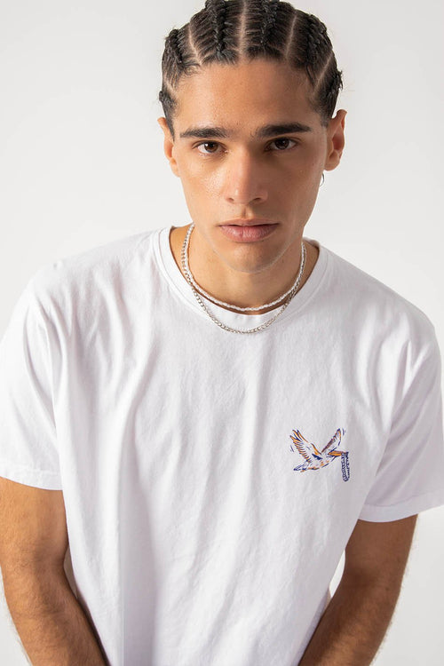 Washed Beach Bar White T-Shirt