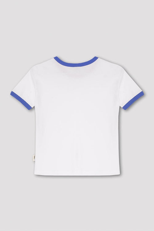 Tee-shirt Rolling White/Royal