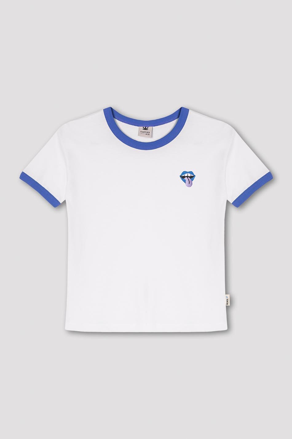 Tee-shirt Rolling White/Royal