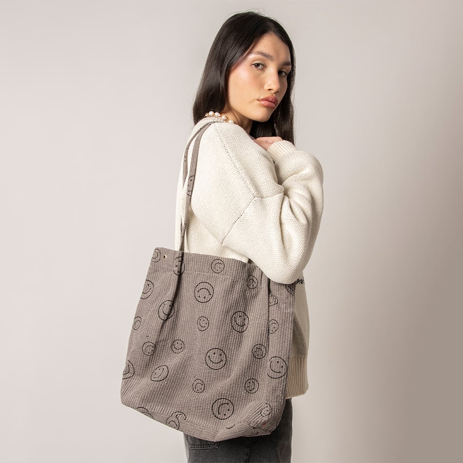 Grey 24 Colours Smile Tote Bag