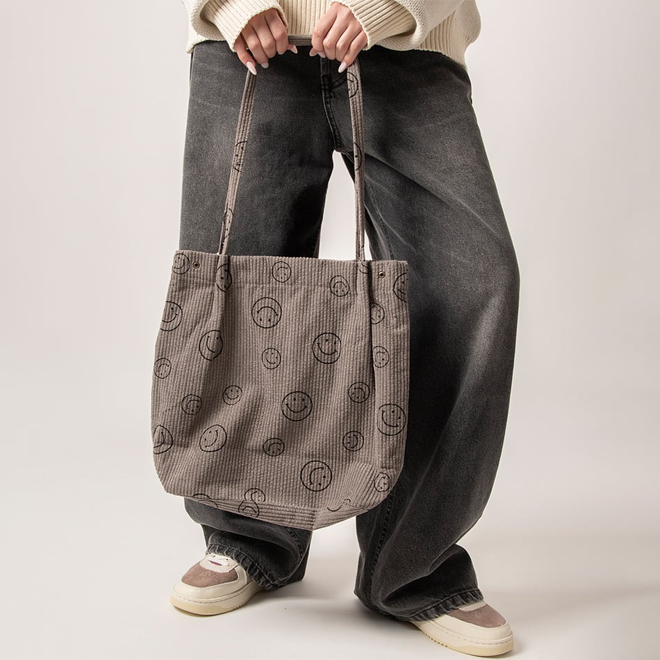 Grey 24 Colours Smile Tote Bag