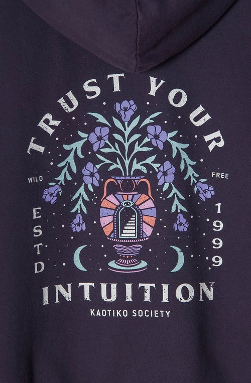 Sudadera Washed Trust Your Intuition Dark Lilac