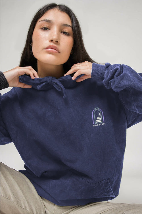 Trust Your Intuition Washed Sweatshirt in Dunkellila