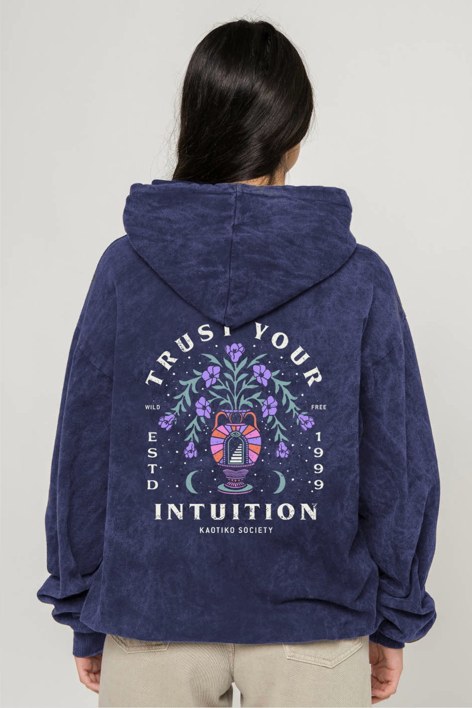 Trust Your Intuition Dark Lilac Washed Sweatshirt