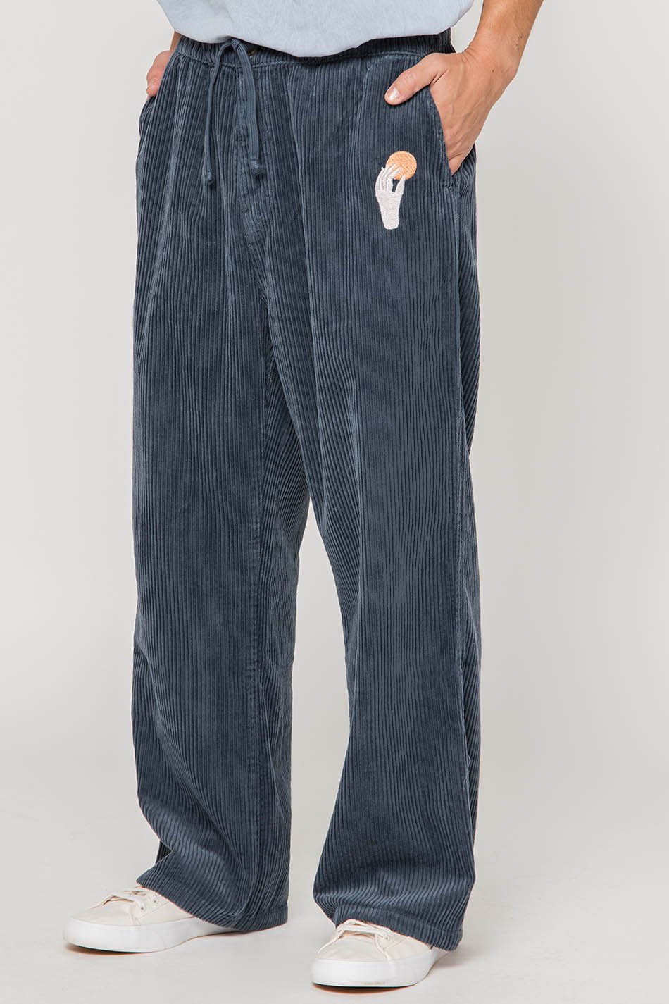 Pantalón Casual Corduroy Bluish-Grey