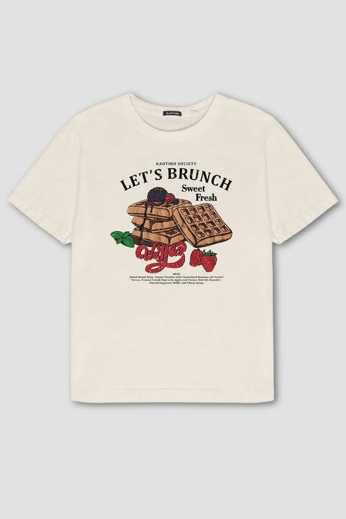 Tee-shirt Washed Let's Brunch