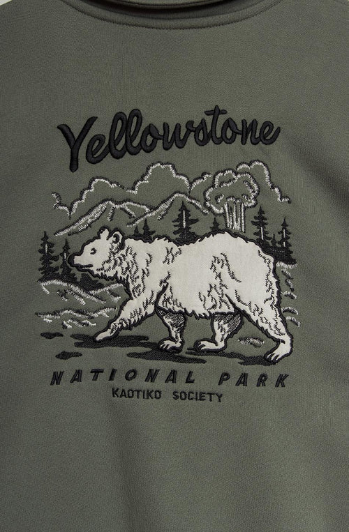 Sudadera Bear YellowStone Old Green