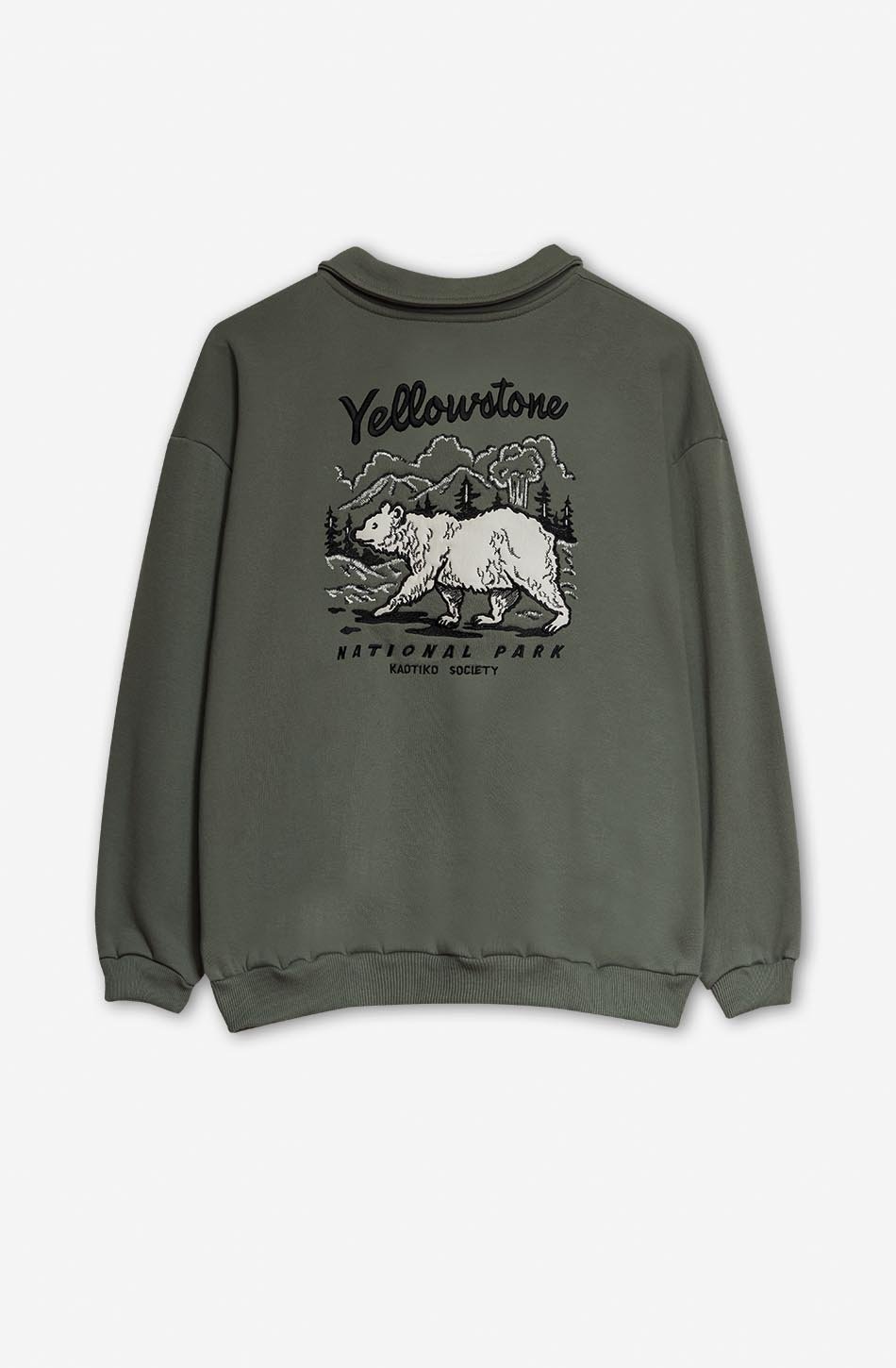 Sudadera Bear YellowStone Old Green