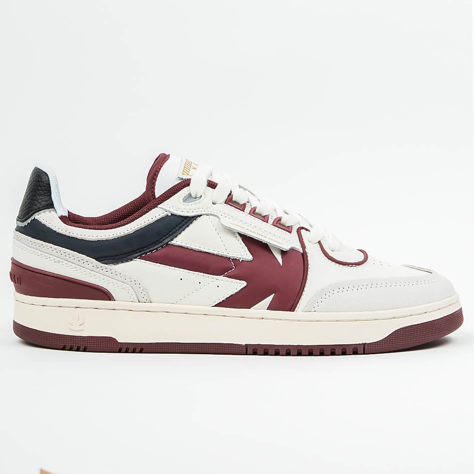 Baskets Kaotiko Boston Piping Off White / Burgundy