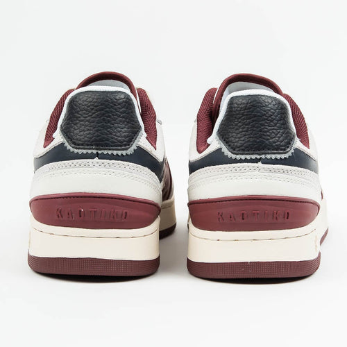 Kaotiko Boston Piping Off White / Burgundy Sneakers