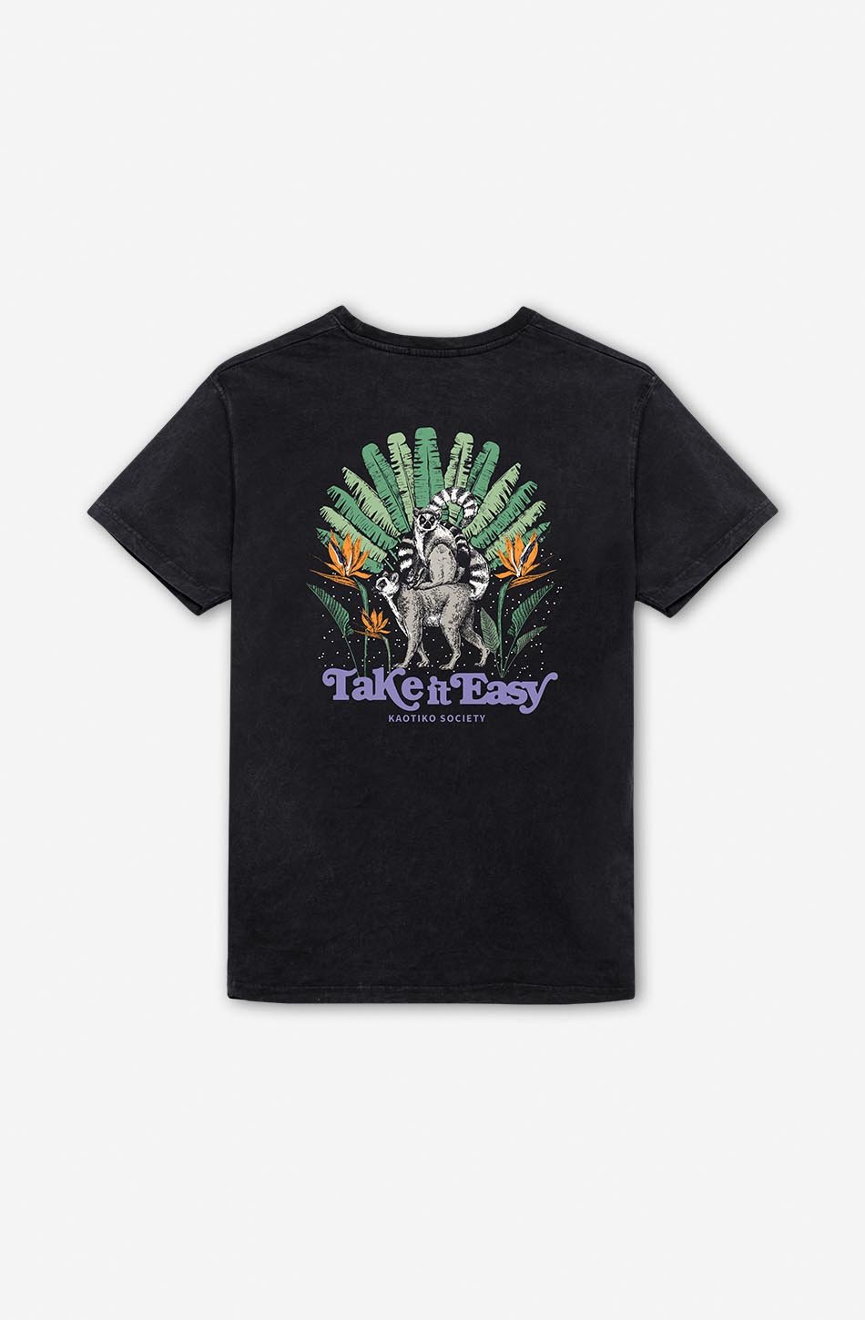 Black Take It Easy Washed T-shirt