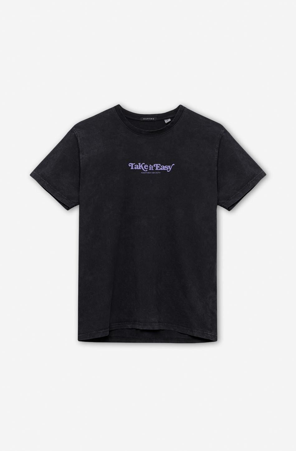 Black Take It Easy Washed T-shirt