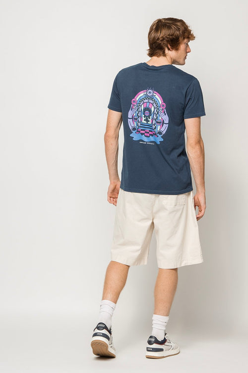 Tee-shirt Washed Planet Z Navy