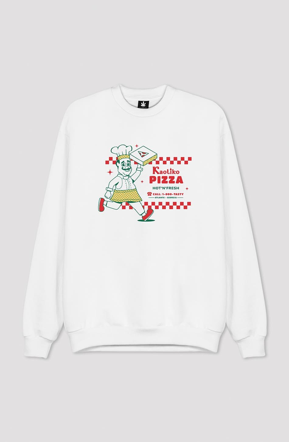 Sweatshirt Hot Pizza White