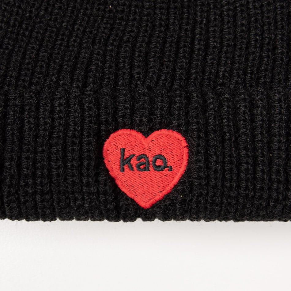 Black Heart Red Kao Baseball Cap