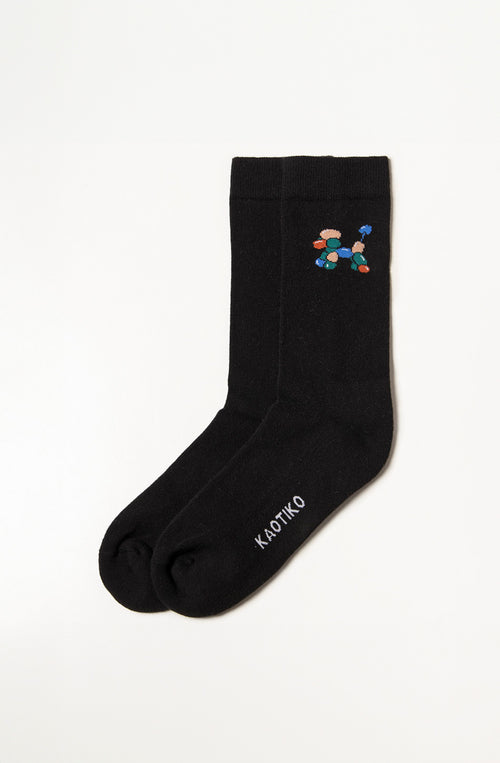 Pudel-Ballon-schwarze Socken