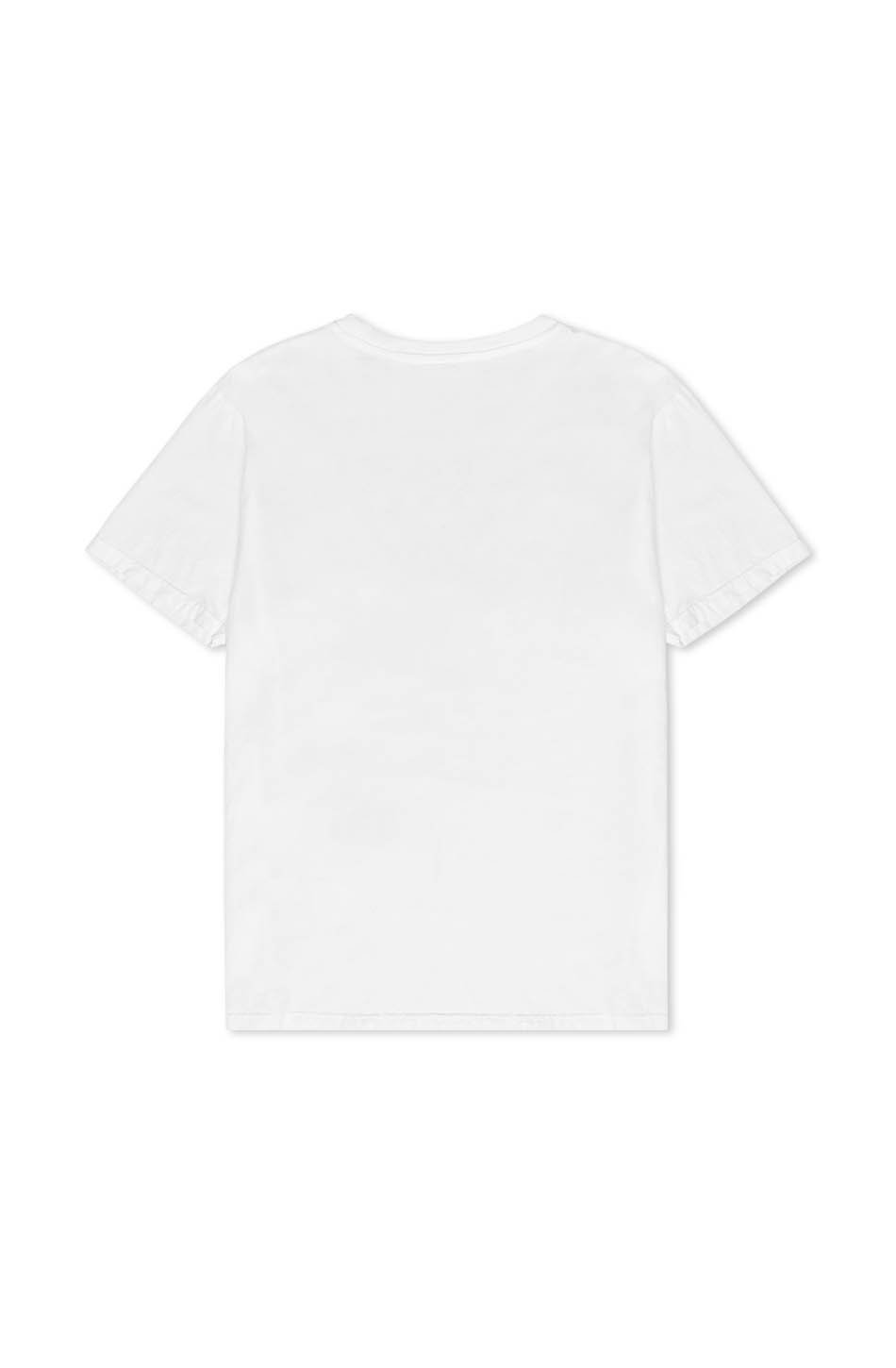 T-shirt blanc lavé sous ses yeux