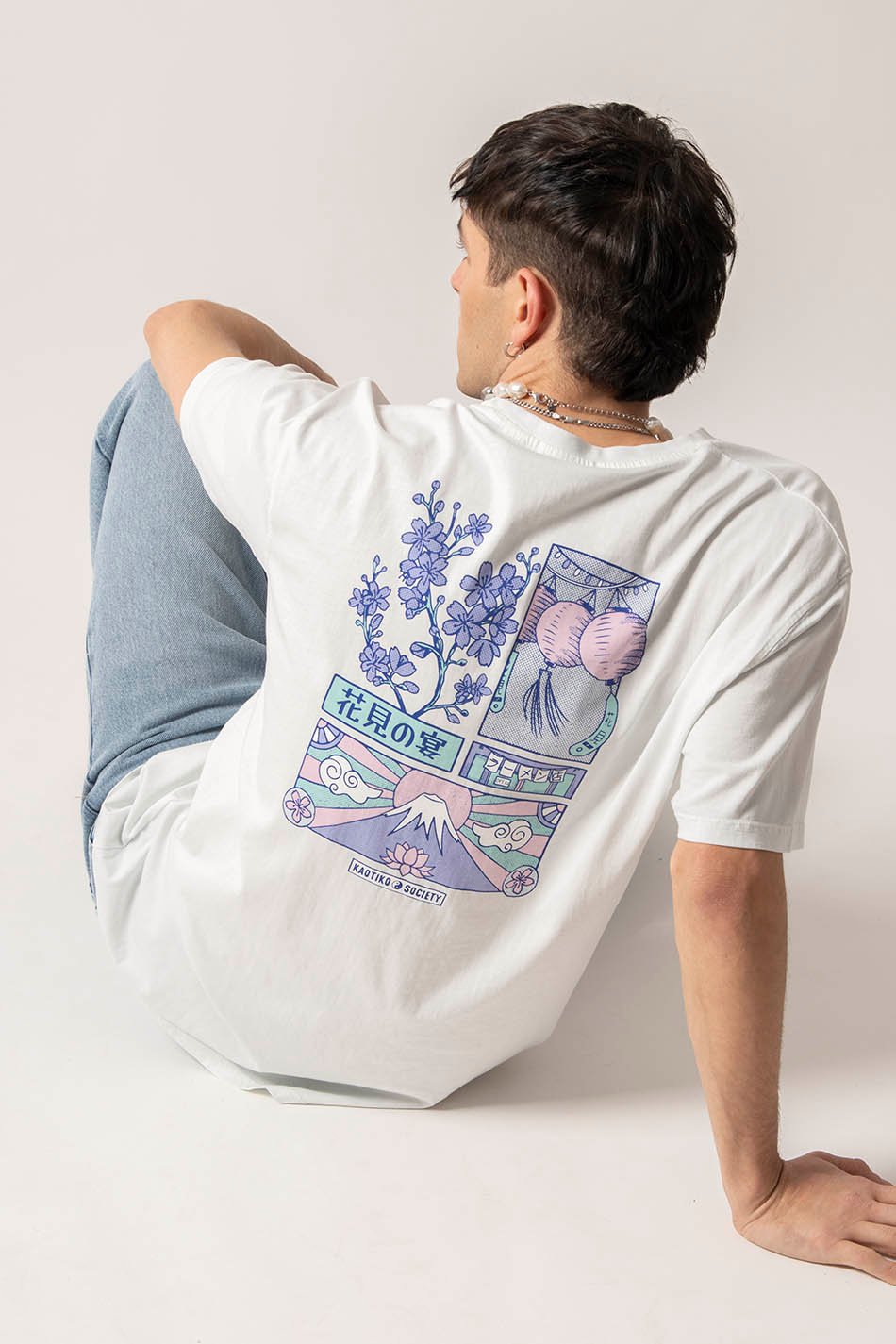 T-Shirt „Tokyo Cement“ in verwaschenem Rosa