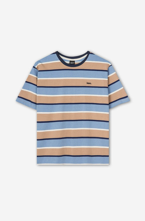 Camiseta Keane Stripes Blue/ Hazelnuts