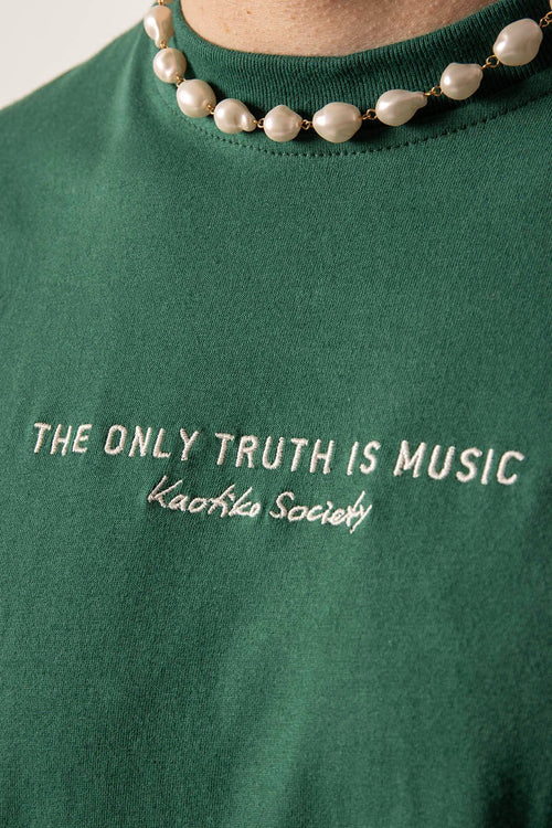 T-shirt La seule vérité est la musique Bouteille verte