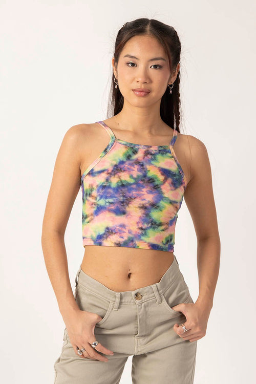 Crop Top Bretelles Multicolore