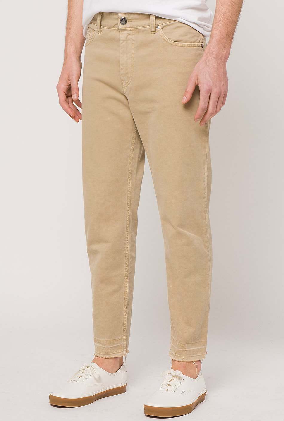 Hose cropped beige